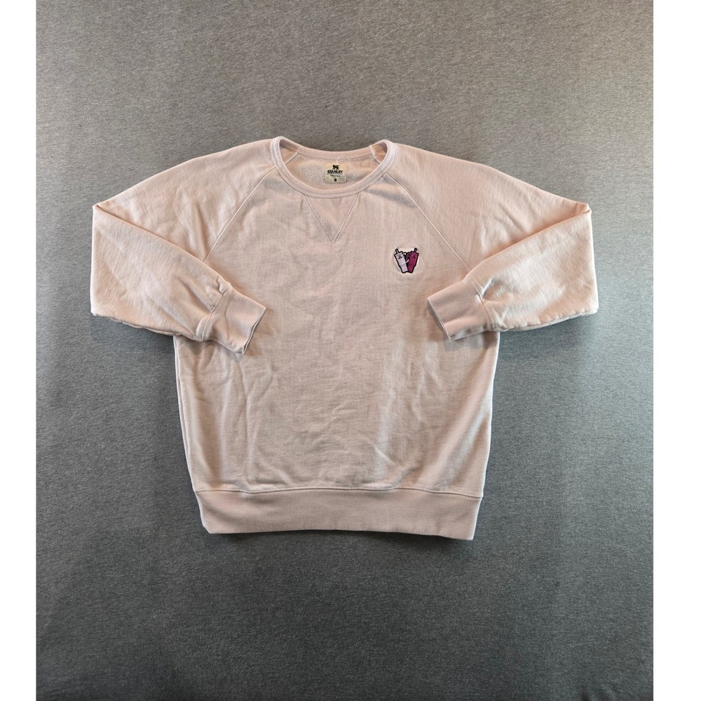 Stanley Quencher Love Sweatshirt Women XL Pink Organic‎ Cotton Crewneck Pullover